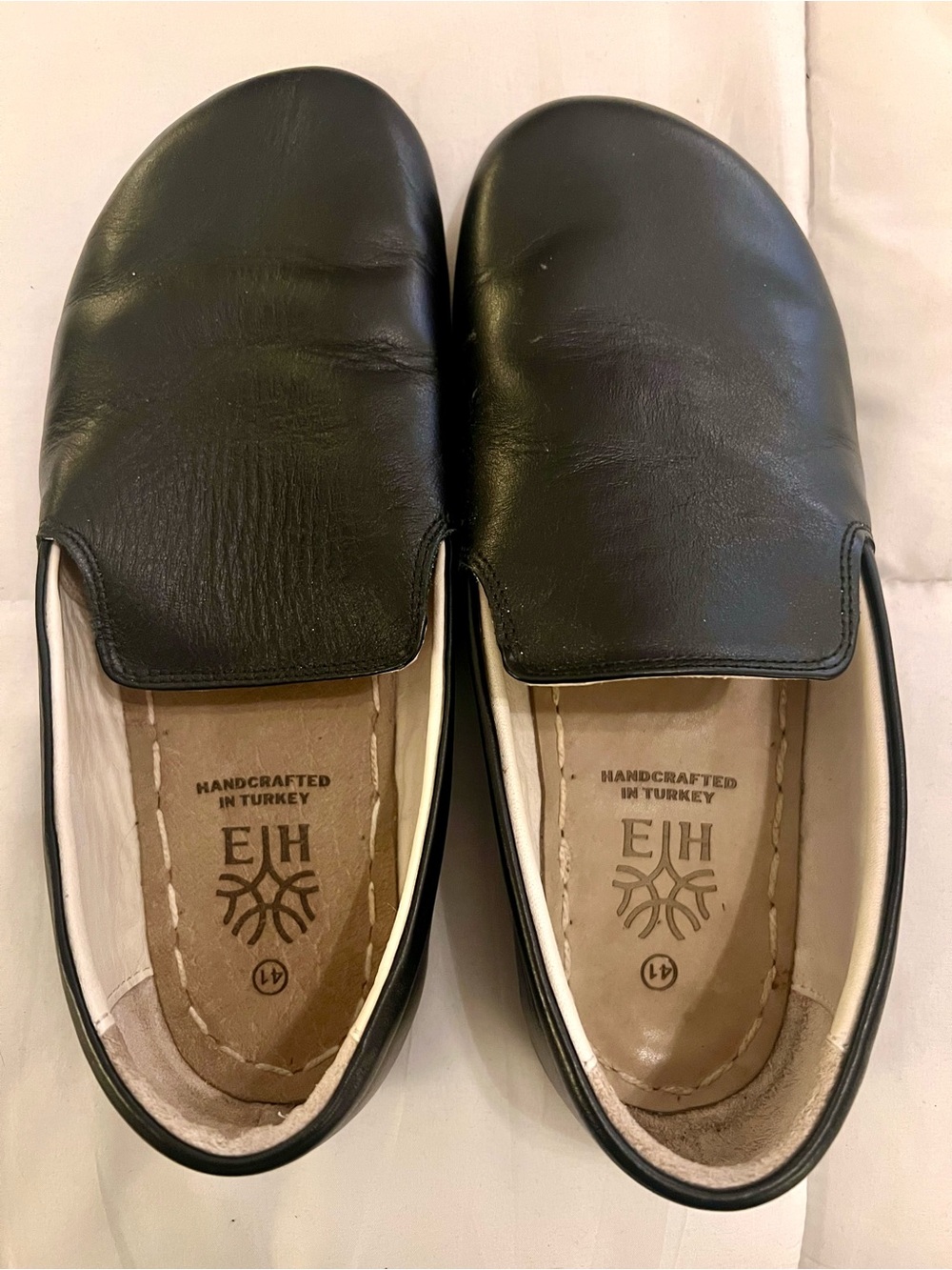 Women’s Earthing Harmony Barefoot Grounding Black Slip-On Leather Shoes